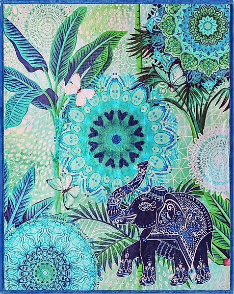hip Plaid »Isara«, Weich, Kuscheldecke, 130x160 cm, Wendeoptik, Mandala, El günstig online kaufen