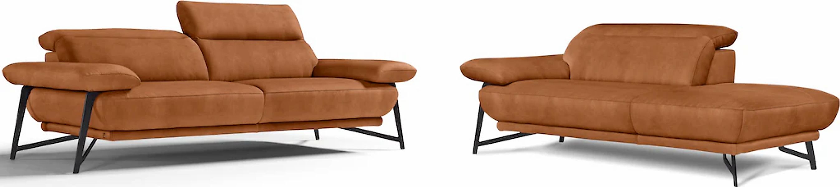 Egoitaliano Sofa "Anais, Design mit hohem Sitzkomfort, Fußfarbe schattengra günstig online kaufen