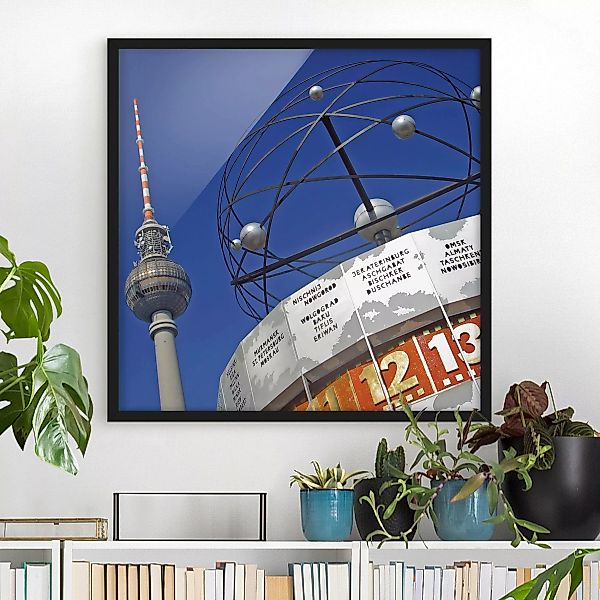 Bild mit Rahmen Spruch - Quadrat Berlin Alexanderplatz günstig online kaufen