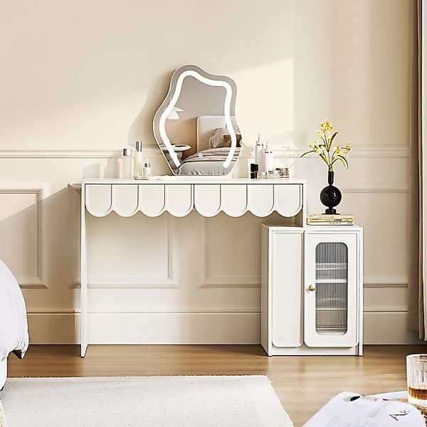 Ofcasa Schminktisch LED-Smart-Spiegel, Frisiertisch mit zwei günstig online kaufen