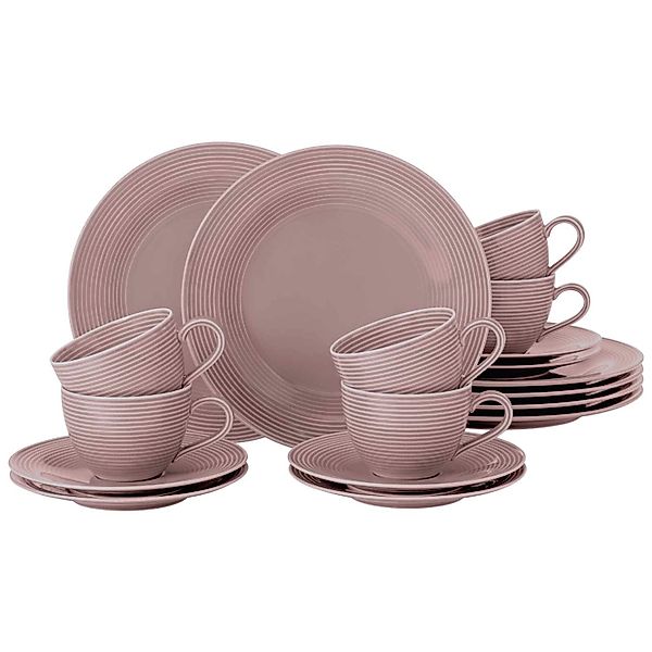 Seltmann Weiden Beat Coor Glaze Kaffeeservice 18-teilig Altrosa günstig online kaufen