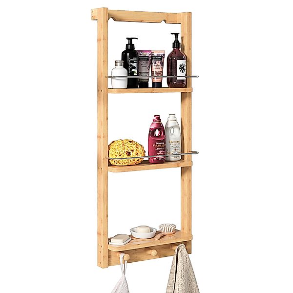 Casaria Badregal, Bambus Duschablage Hängeregal 3 günstig online kaufen
