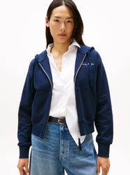 Tommy Hilfiger Sweatjacke "SCRIPT REG PIQUE ZIP-UP HOODIE" mit Tommy Hilfig günstig online kaufen