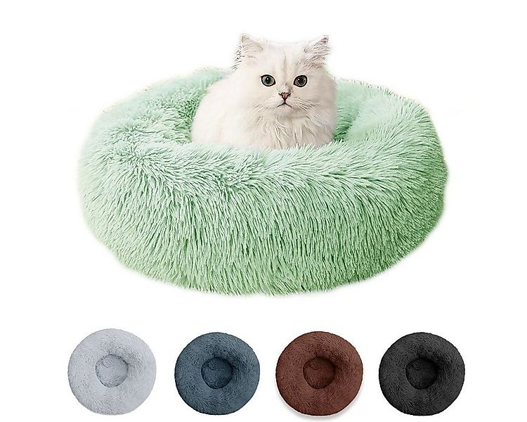 mixed24 Tierkorb Plüsch Hundebett Katzenbett Donut Kissen Hundekorb rund we günstig online kaufen