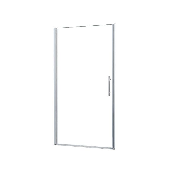 AICA Nischentür 100x185cm Weiß-Rahmen Duschkabine Duschabtrennung Pendeltür günstig online kaufen