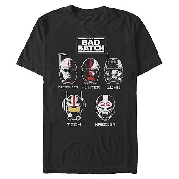 Star Wars - The Bad Batch - Textbook Helmet Group - Männer T-Shirt günstig online kaufen