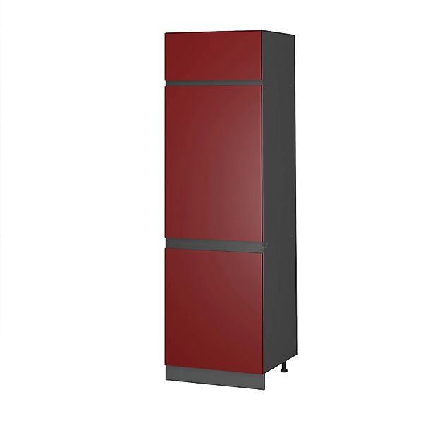 Vicco Kühlumbauschrank R-Line Hochschrank für die Küche Rot/Anthrazit 60 cm günstig online kaufen