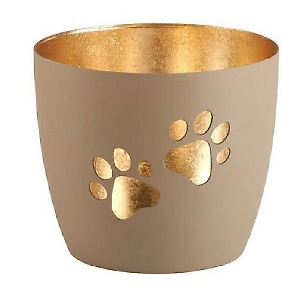 Giftcompany Windlicht Windlicht Madras Pfoten Sandstone/Gold günstig online kaufen