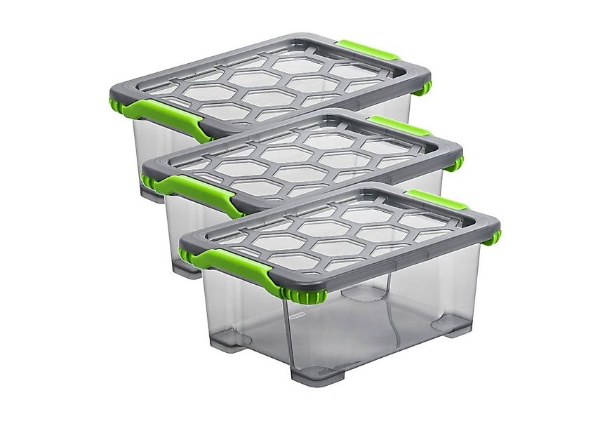 ROTHO Aufbewahrungsbox Evo Total Protection 3er-Set stapelbare Box 11l mit günstig online kaufen