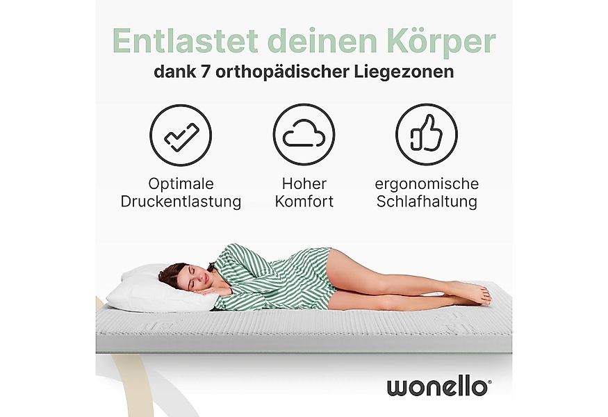 wonello, Topper DreamWave, 8.5 cm hoch, Gelschaum, TENCEL™ 7-Zonen GEL Matr günstig online kaufen