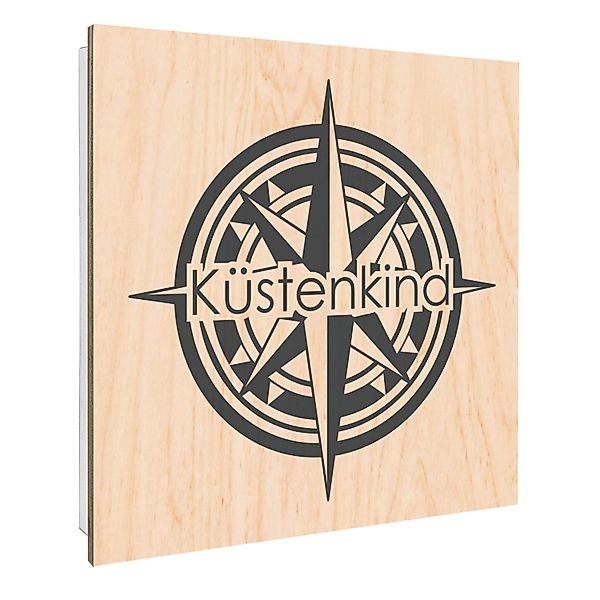 Banjado Schlüsselkasten mit Holzfront 30x30cm Weiß Scharnier Links 50 Haken günstig online kaufen