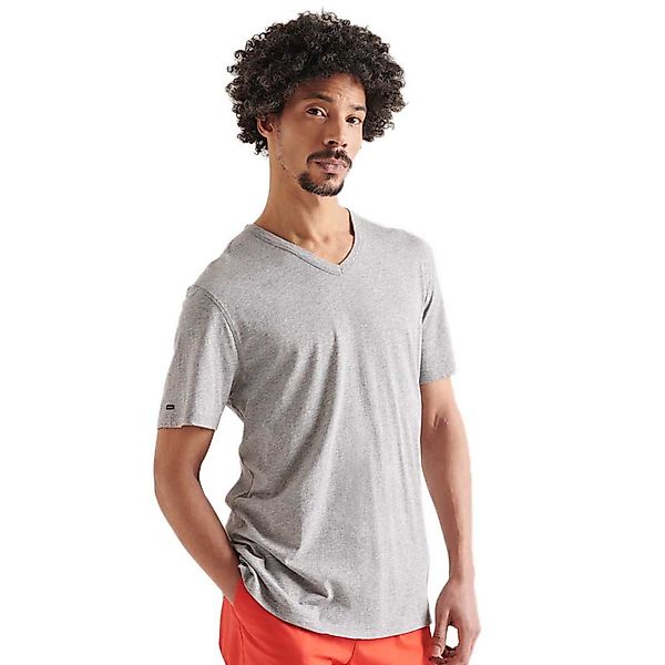 Superdry Lightweight Essential V-neck Kurzarm T-shirt S Mid Marl günstig online kaufen