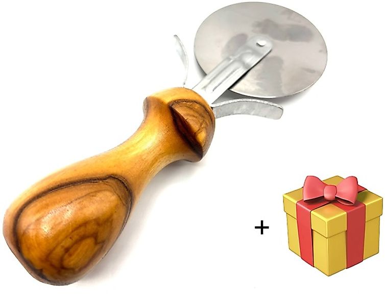 Olivenholz-erleben Pizzaschneider "Pizzaschneider mit Griff aus Olivenholz" günstig online kaufen
