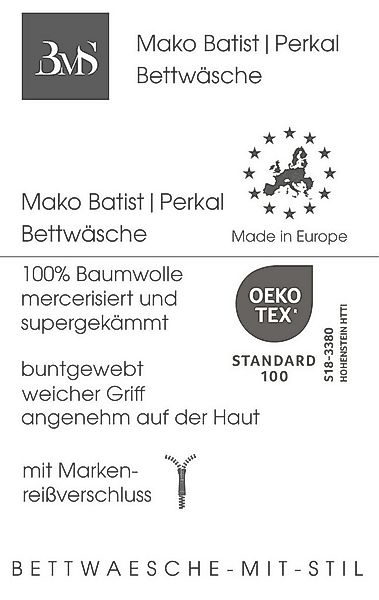 BETTWAESCHE-MIT-STIL Bettwäsche Mako Perkal Bettwäsche uni einfarbig, Perka günstig online kaufen