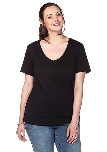 Sheego T-Shirt T-Shirt . aus fein gerippter Qualität günstig online kaufen