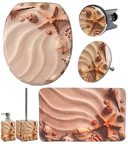 Sanilo Badaccessoire-Set "Sanibel" bestehend aus WC-Sitz, Badteppich, Stöps günstig online kaufen