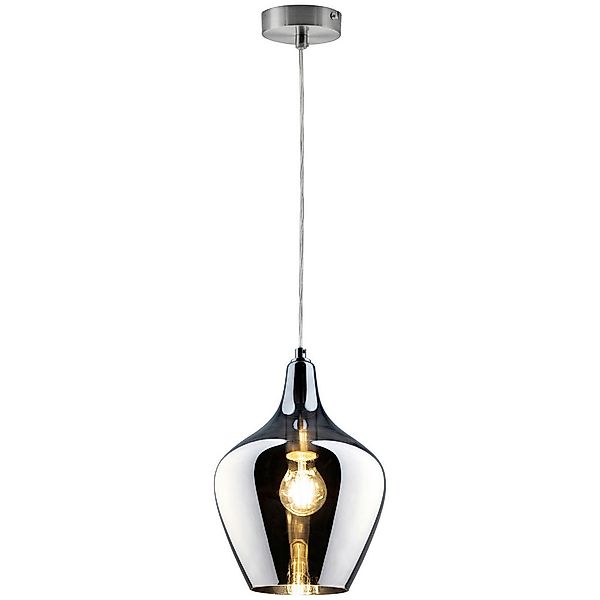 GLOBO Pendelleuchte PASO 30620102X Rauch nickel Metall Glas H/D: ca. 150x20 günstig online kaufen