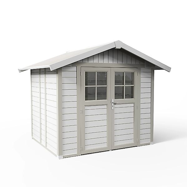 Grosfillex Kunststoff-Gartenhaus Deco 4,9 Graugrün 4,9 m² günstig online kaufen