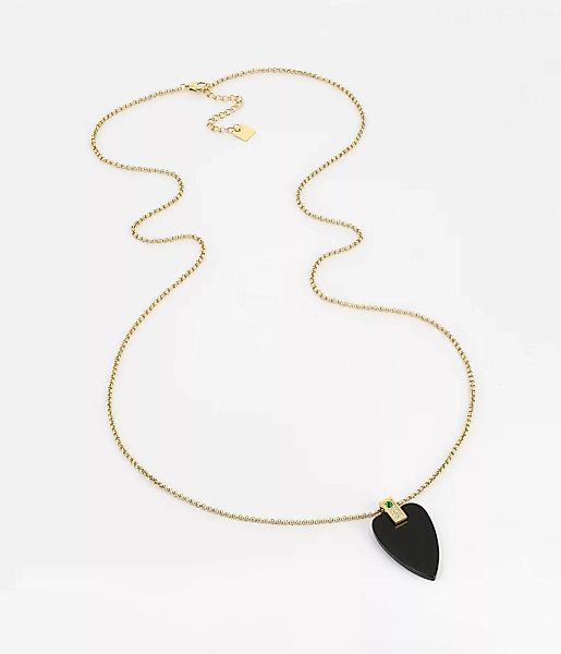 Zag Bijoux lange Kette Victoria onyx black/gold 75+5 cm günstig online kaufen