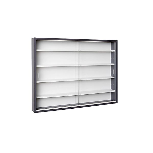ebuy24 Collecty Vitrinenschrank 2 Schiebetüren aus Glas Grau Weiß günstig online kaufen
