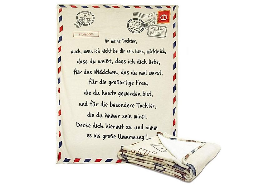 Wohndecke Flanelldecke in Umschlagform, Briefe von Eltern an Kinder150*200c günstig online kaufen
