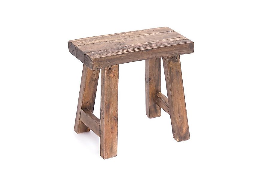 DESIGN DELIGHTS Hocker SITZHOCKER "RUSTIC", 41 cm, Braun, Holz massiv, Holz günstig online kaufen