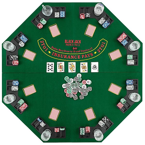 COSTWAY Spieltisch, XXL Pokermatte, 120 x günstig online kaufen