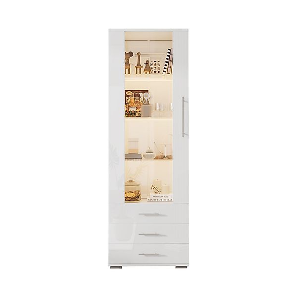 MODFU Vitrine mit Hochglanz-Oberfläche (Hochschrank, Highboard, günstig online kaufen