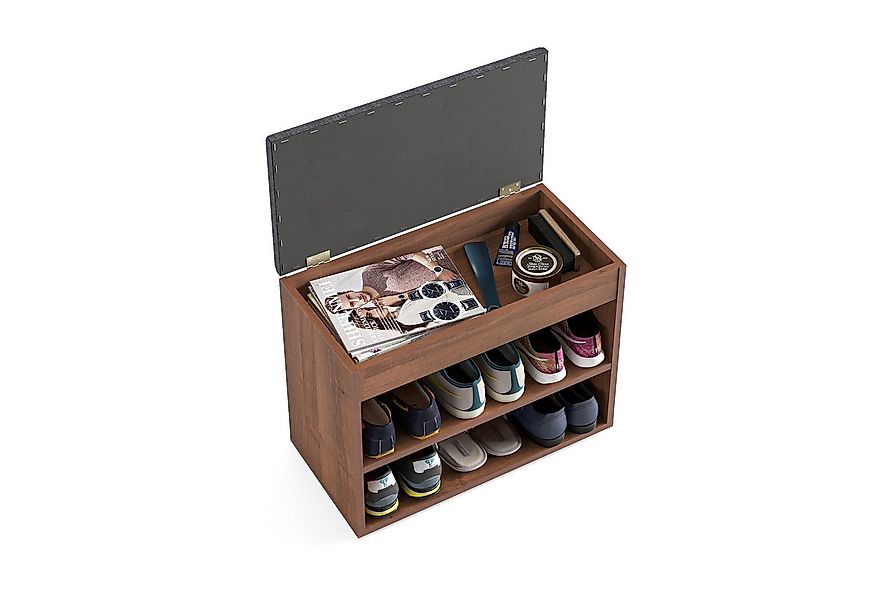 KOMTO Schuhschrank Schuhbank mit Sitzfläche Schuhregal Bank Sitzbank Flur B günstig online kaufen