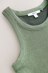 Next Trägertop Geripptes Metallic-Tanktop mit Racerback günstig online kaufen