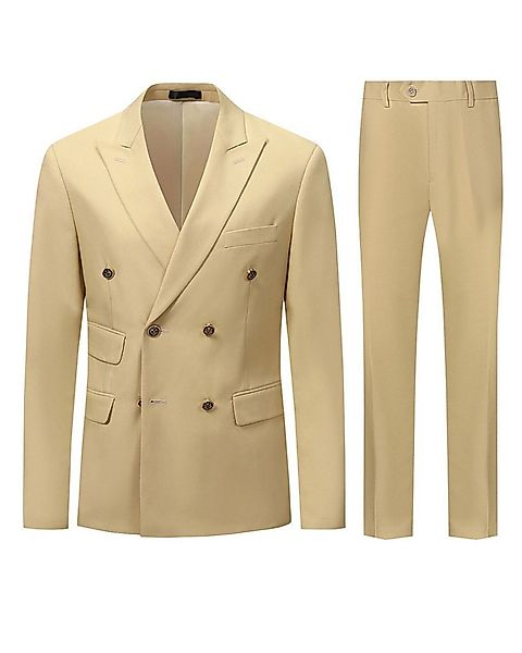 Allthemen Anzug (2 tlg) mit spitzem Revers Herrenanzug Zweireihiger Hochzei günstig online kaufen