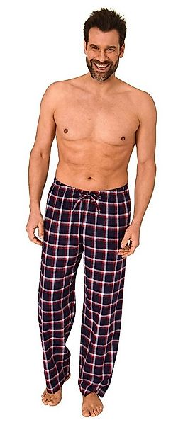 Normann Pyjama Herren Flanell Schlafanzug Hose in Karo-Optik günstig online kaufen