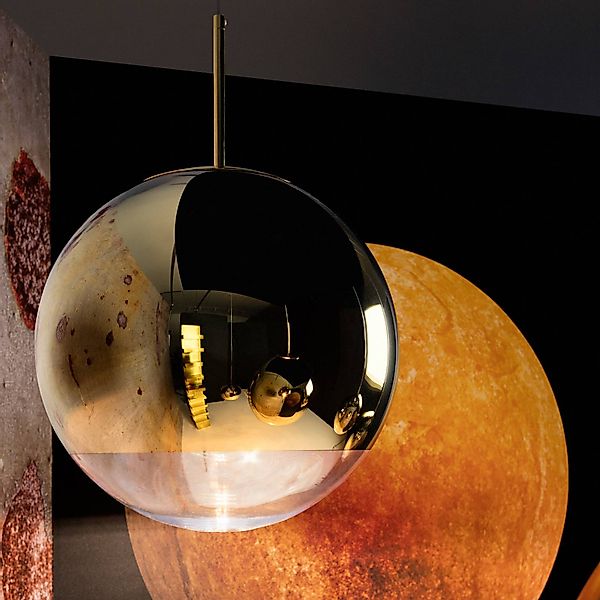 Tom Dixon Mirror Ball LED-Hängelampe Ø 25 cm gold günstig online kaufen