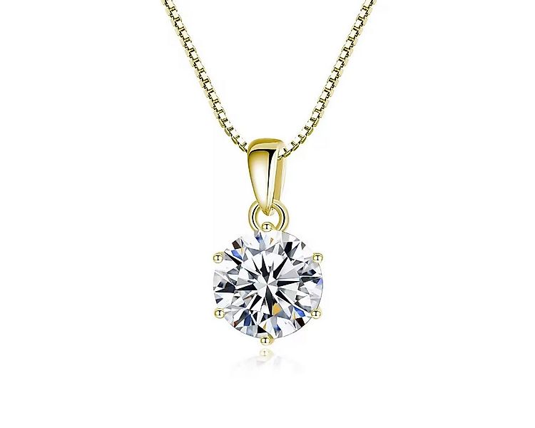 Runde Perlé Kette mit Anhänger zarte Kette mit Moissanit Anhänger, 925er Si günstig online kaufen