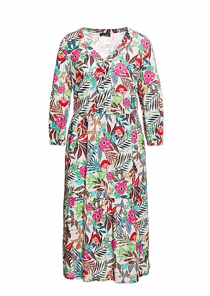 GOLDNER Blusenkleid "Kurzgröße Druckkleid aus fließendem Material" Eingriff günstig online kaufen