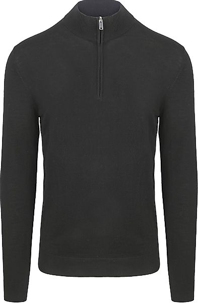 Profuomo Half Zip Pullover Merinowolle Schwarz - Größe M günstig online kaufen