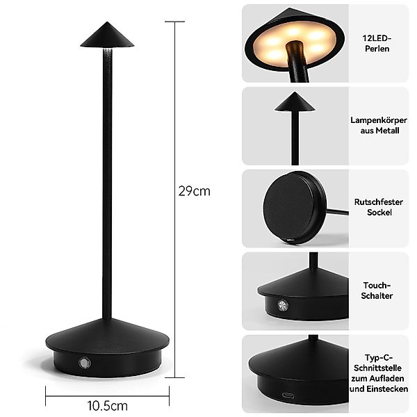 Elegear LED Tischleuchte LED Tischlampe mit günstig online kaufen