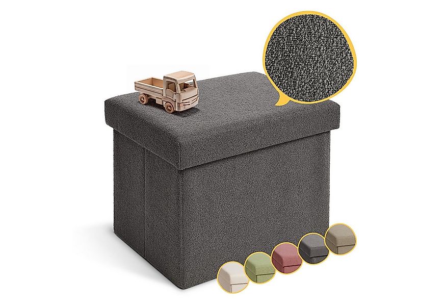 Laleni Sitztruhe Sitzbank mit Stauraum aus robustem Boucle-Stoff, Bequemer günstig online kaufen