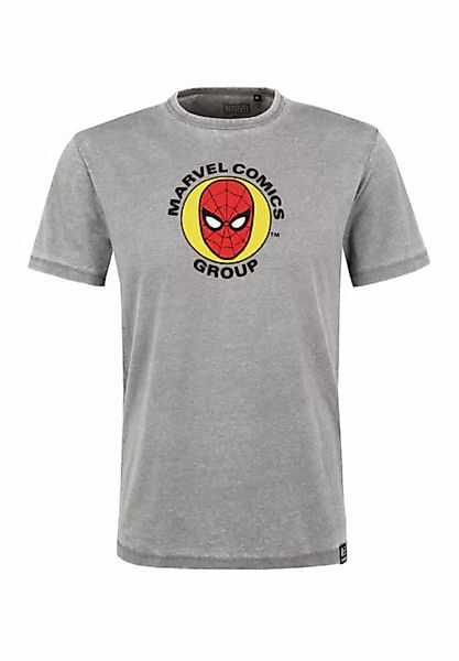 Recovered T-Shirt Marvel Spider-Man Circle Light Grey GOTS zertifizierte Bi günstig online kaufen