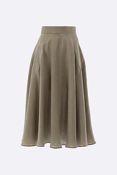 Midi-Rock aus leinen günstig online kaufen