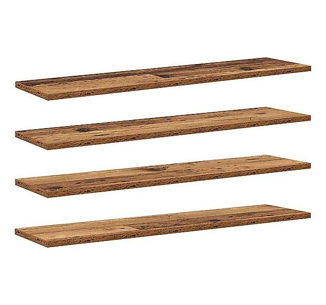 vidaXL Bücherregal Regalbrett 4 pcs Braun 80 x 20 x 1,5 cm Holzwerkstoff, 4 günstig online kaufen