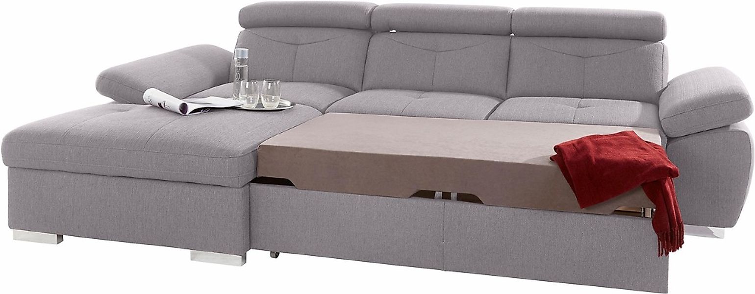 exxpo - sofa fashion Ecksofa »Spring, super bequem, mit Armteil- und Kopfte günstig online kaufen