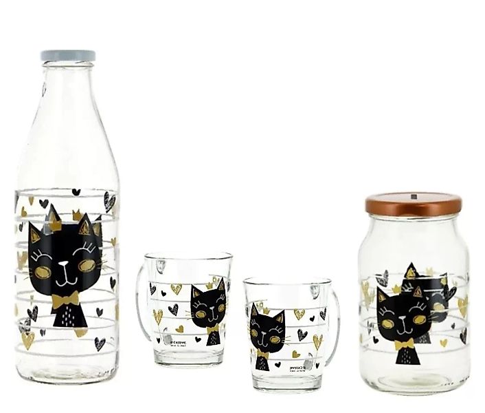 Glasset Golden Cat 4tlg. günstig online kaufen