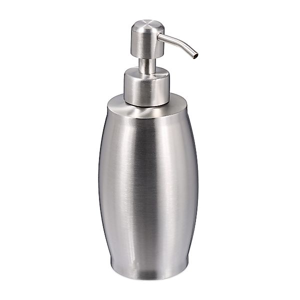 relaxdays Seifenspender Edelstahl 350 ml, Silber günstig online kaufen