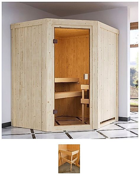 Karibu Sauna Fausin, BxTxH: 170 x 151 x 198 cm, 68 mm günstig online kaufen