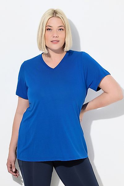 Ulla Popken T-Shirt Funktionsshirt antibakteriell V-Ausschnitt günstig online kaufen