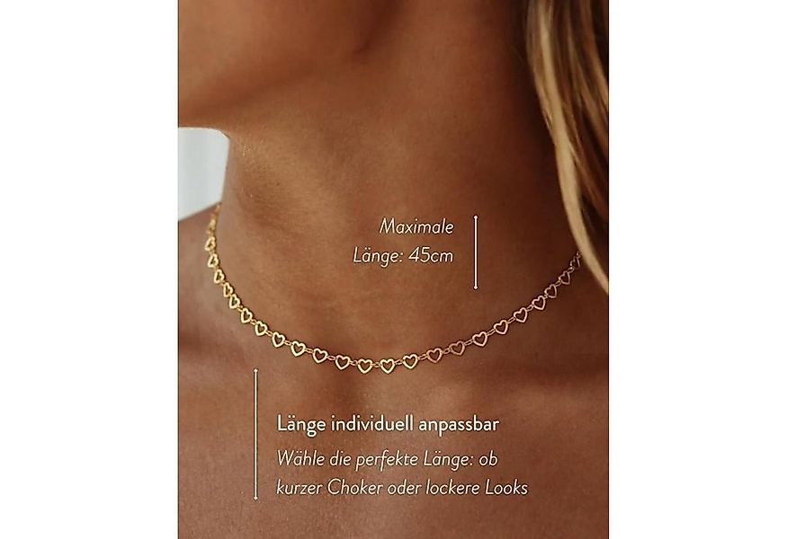 Einzelstück Kette ohne Anhänger Herz Halskette 925 Silber Längenverstellbar günstig online kaufen