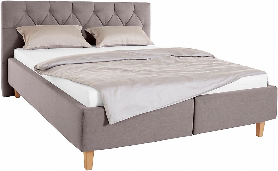 Home affaire Polsterbett "Sunley 100", Kreuzsteppung, Kopfteilhöhe 102 cm, günstig online kaufen