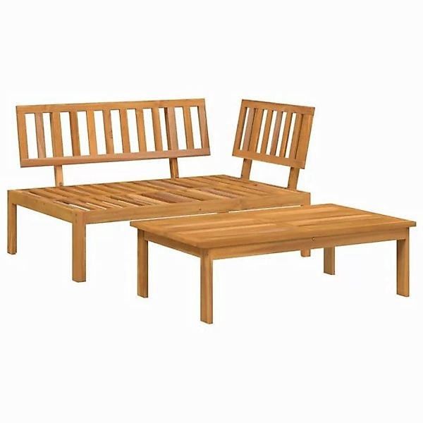 vidaXL Loungesofa 2-tlg. Garten-Sofagarnitur aus Paletten Massivholz, 1 Tei günstig online kaufen