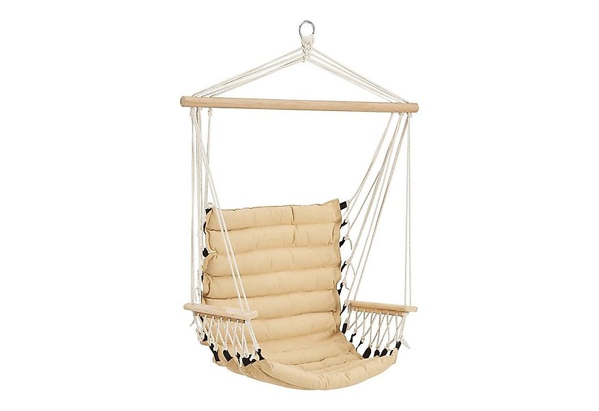 en.casa Hängesessel, »Bariloche« Hängestuhl Hängesitz mit Armlehnen Beige günstig online kaufen